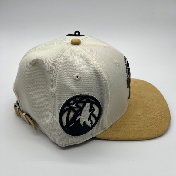 Men Nuggets Timberwolves Combo Strapback Hat Adult OSFM Beige Pro Standard NBA NWT